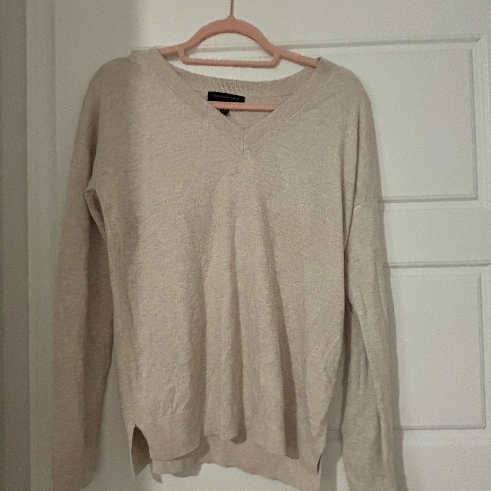 tan blouse